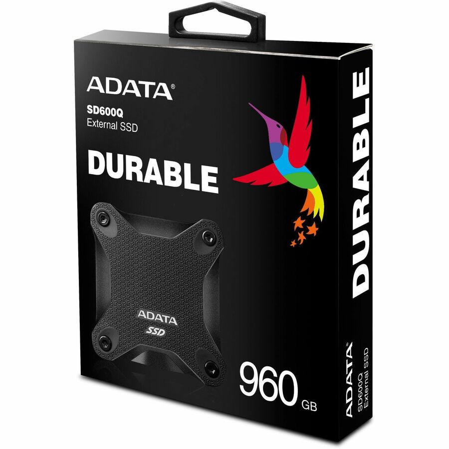 Adata SD600Q 960 GB Portable Solid State Drive - External - Black