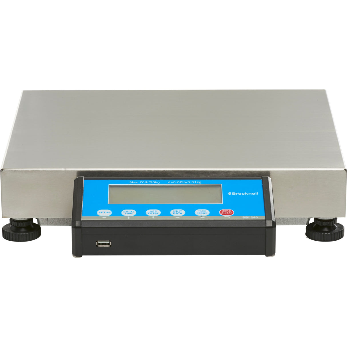 Brecknell PS-USB Portable Shipping Scale, 150LB Capacity, Emulation Protocols, LCD Screen, Aluminum and Steel Construction