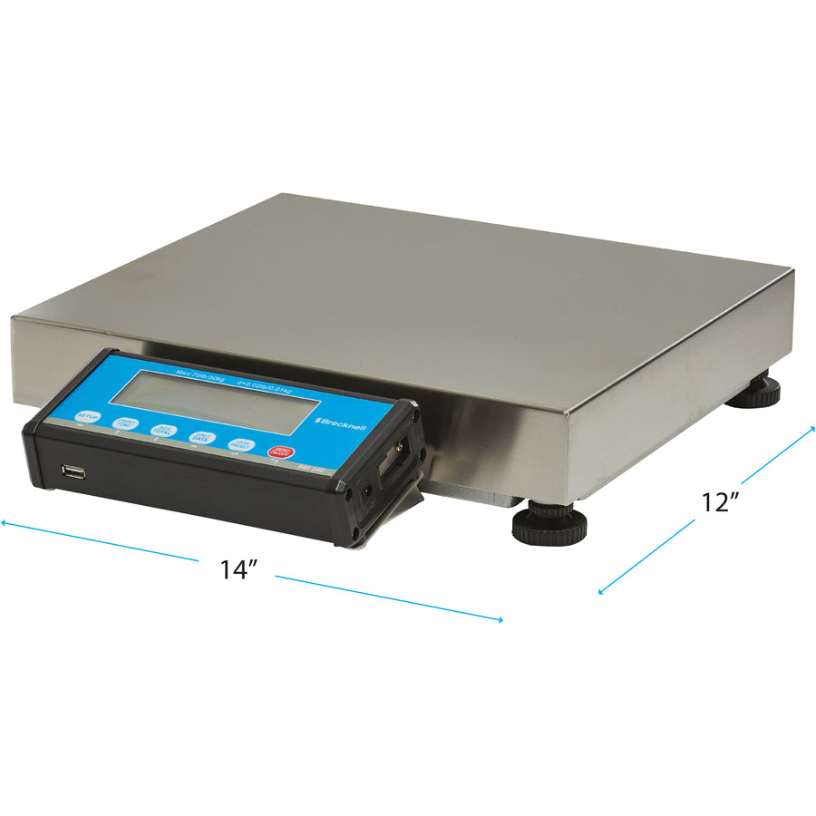 Brecknell PS-USB Portable Shipping Scale, 150LB Capacity, Emulation Protocols, LCD Screen, Aluminum and Steel Construction