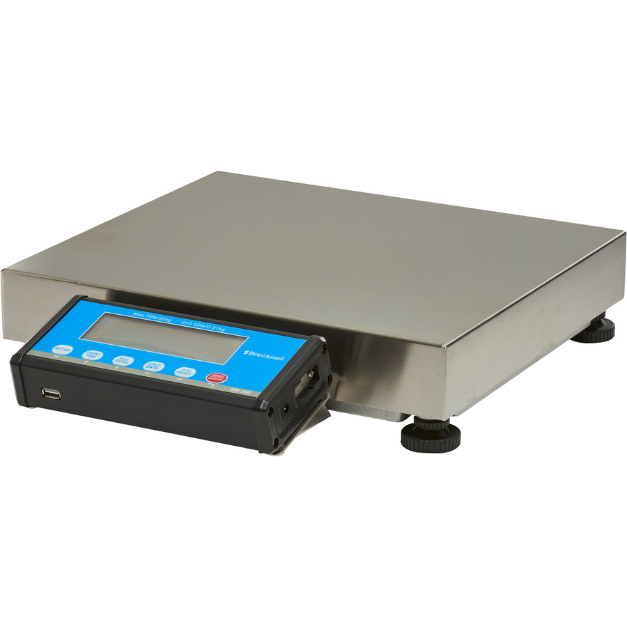 Brecknell PS-USB Portable Shipping Scale, 150LB Capacity, Emulation Protocols, LCD Screen, Aluminum and Steel Construction