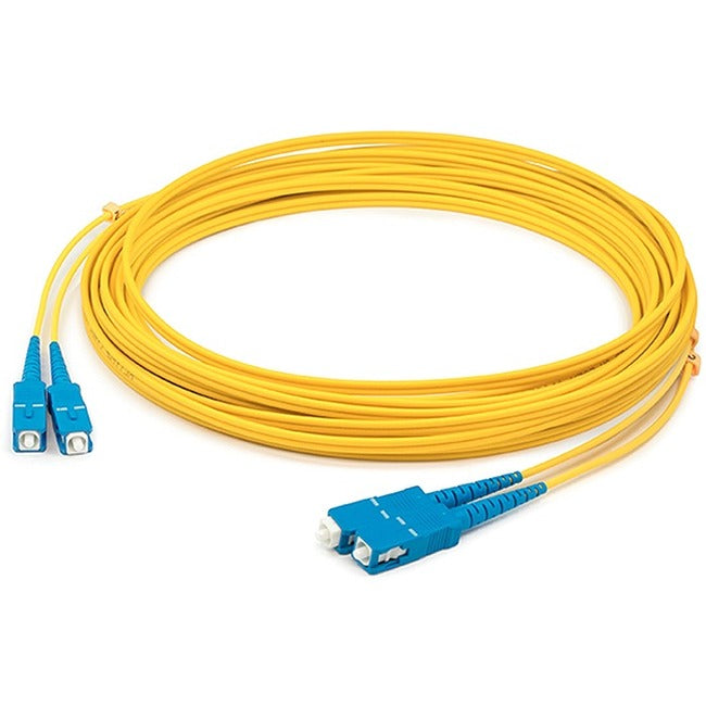 AddOn 18m SC (Male) to SC (Male) Straight Yellow OS2 Duplex LSZH Fiber Patch Cable