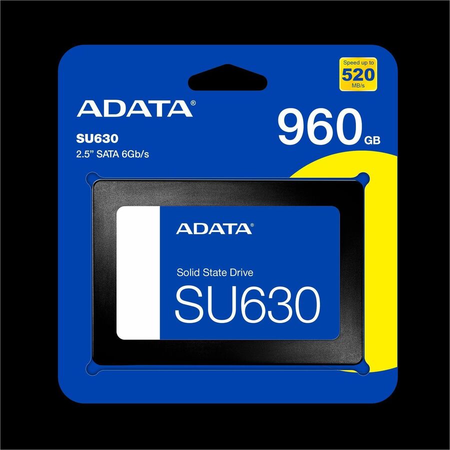 Adata Ultimate SU630 ASU630SS-960GQ-R 960 GB Solid State Drive - 2.5" Internal - SATA (SATA/600) - Black