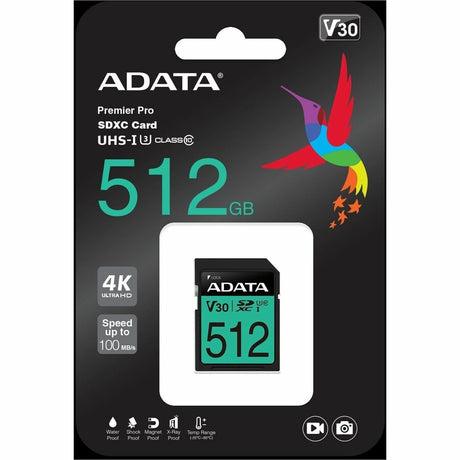 Adata Premier Pro 512 GB Class 10/UHS-I (U3) V30 SDXC