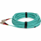 AddOn 11m SC (Male) to SC (Male) Straight Aqua OM4 Duplex Fiber OFNR (Riser-Rated) Patch Cable