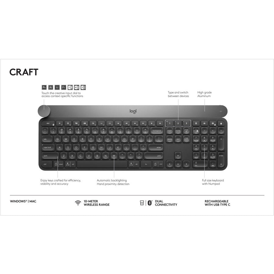 Logitech Advanced Keyboard with Creative Input Dial