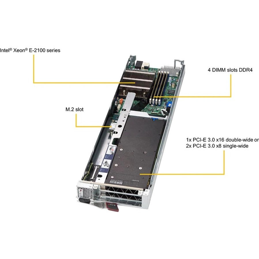 Supermicro SuperBlade SBI-4119MG-X Barebone System - Blade - Socket H4 LGA-1151 - 1 x Processor Support