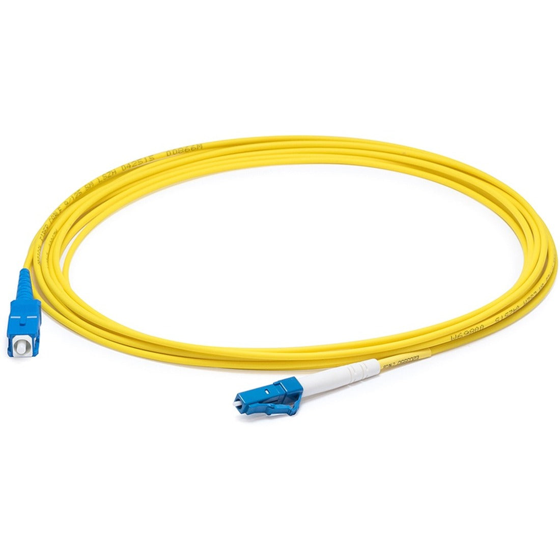 AddOn 100m LC (Male) to SC (Male) Straight Yellow OS2 Simplex Fiber OFNR (Riser-Rated) Patch Cable