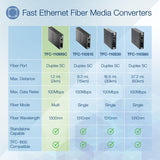 TRENDnet 10/100Base-TX to 100Base-FX SC-type Fiber Converter