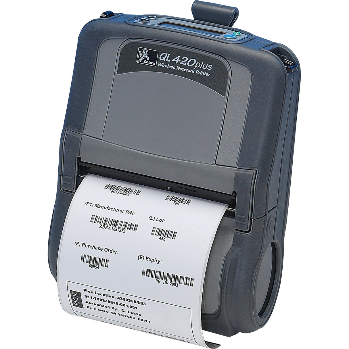 Zebra QL 420Plus Direct Thermal Printer - Monochrome - Portable - Label Print - USB - Serial - Bluetooth - Battery Included