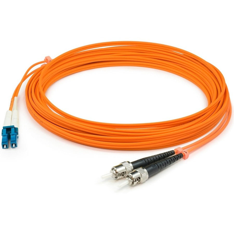 AddOn 1m LC (Male) to ST (Male) Orange OM2 Duplex Fiber OFNR (Riser-Rated) Patch Cable