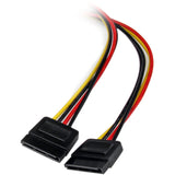 StarTech.com 12in LP4 to 2x SATA Power Y Cable Adapter