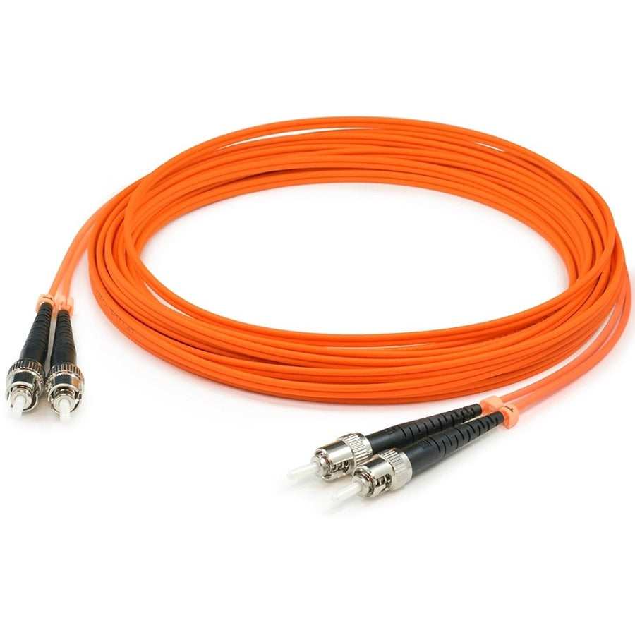 AddOn 1m ST (Male) to ST (Male) Orange OM2 Duplex Fiber OFNR (Riser-Rated) Patch Cable