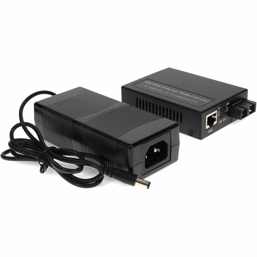 AddOn 10/100Base-TX(RJ-45) to 100Base-LX(SC) SMF 1310nm 20km POE Media Converter