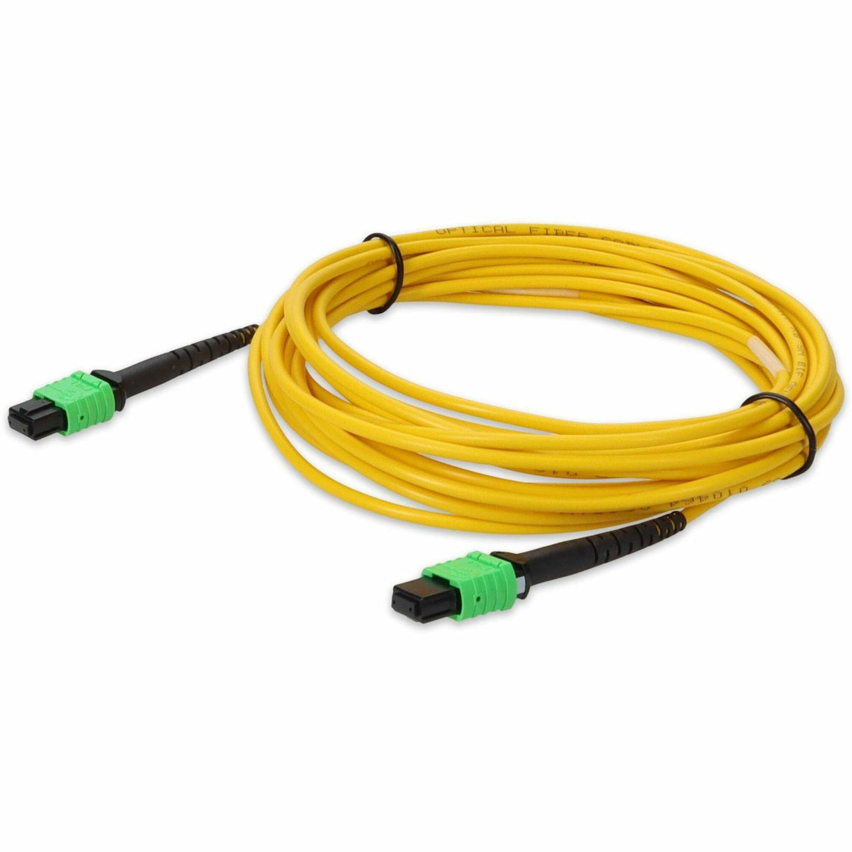 AddOn 1m MPO (Female) to MPO (Female) 12-Strand Yellow OS2 Straight Fiber OFNR (Riser-Rated) Patch Cable