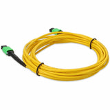 AddOn 1m MPO (Female) to MPO (Female) 12-Strand Yellow OS2 Straight Fiber OFNR (Riser-Rated) Patch Cable