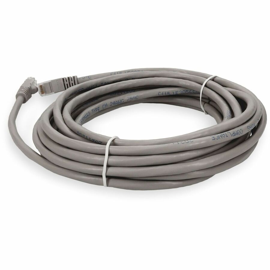 AddOn 20ft RJ-45 (Male) to RJ-45 (Male) Gray Cat6 Straight UTP PVC Copper Patch Cable