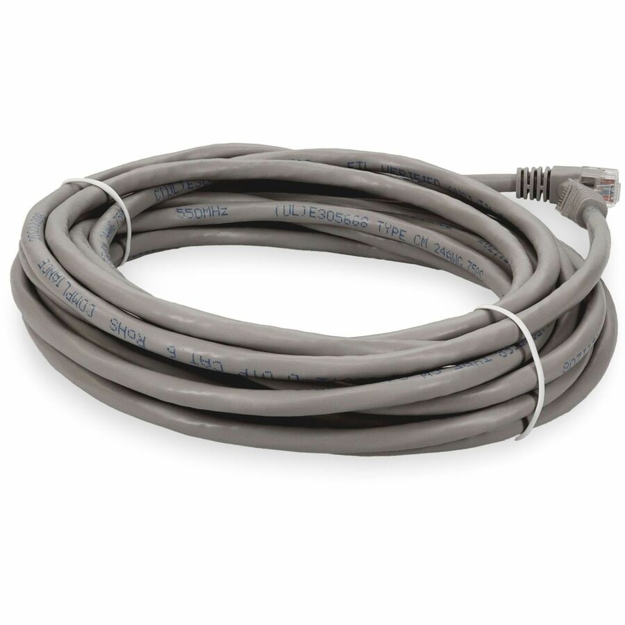 AddOn 20ft RJ-45 (Male) to RJ-45 (Male) Gray Cat6 Straight UTP PVC Copper Patch Cable