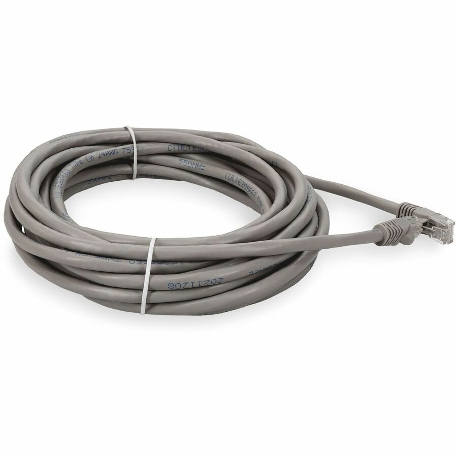 AddOn 20ft RJ-45 (Male) to RJ-45 (Male) Gray Cat6 Straight UTP PVC Copper Patch Cable