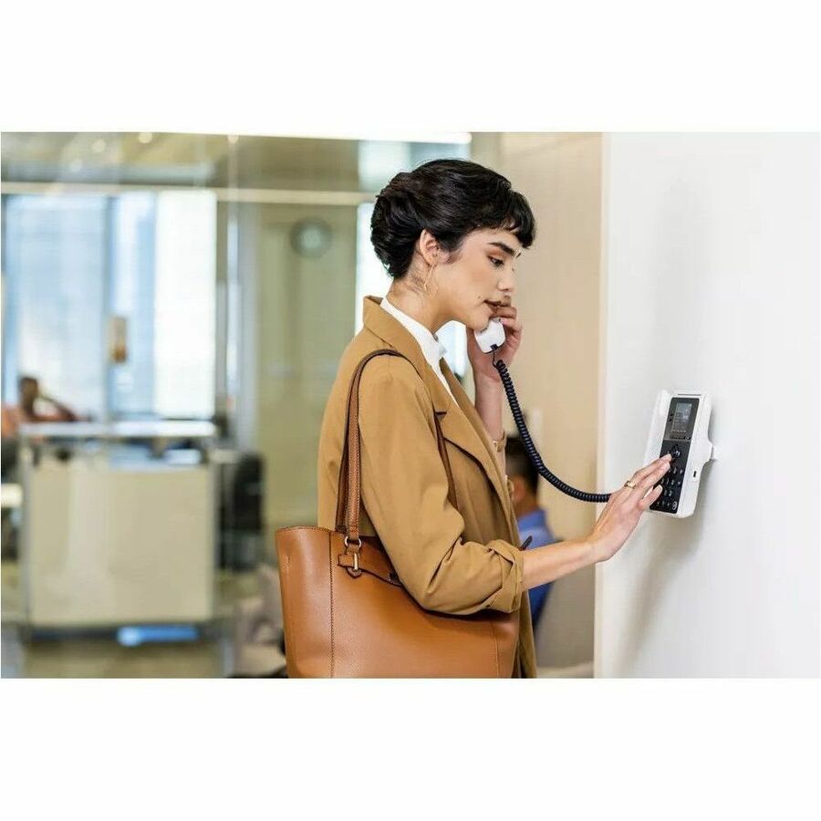 Poly Edge E100 IP Phone - Corded - Corded - NFC - Desktop, Wall Mountable - TAA Compliant