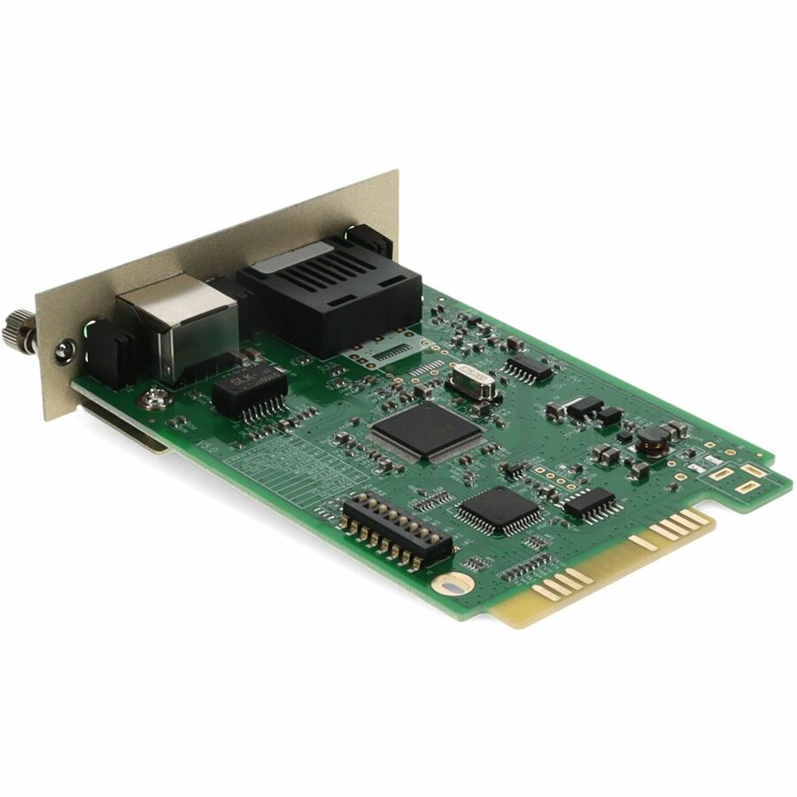 AddOn 10/100Base-TX(RJ-45) to 100Base-FX(SC) MMF 1310nm 2km Media Converter Card for our rack or Standalone Systems