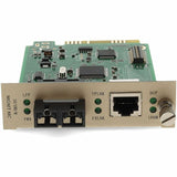 AddOn 10/100Base-TX(RJ-45) to 100Base-FX(SC) MMF 1310nm 2km Media Converter Card for our rack or Standalone Systems