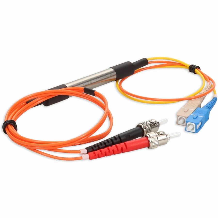 AddOn 1m SC (Male) to ST (Male) Orange OM2 & OS1 Duplex Fiber Mode Conditioning Cable