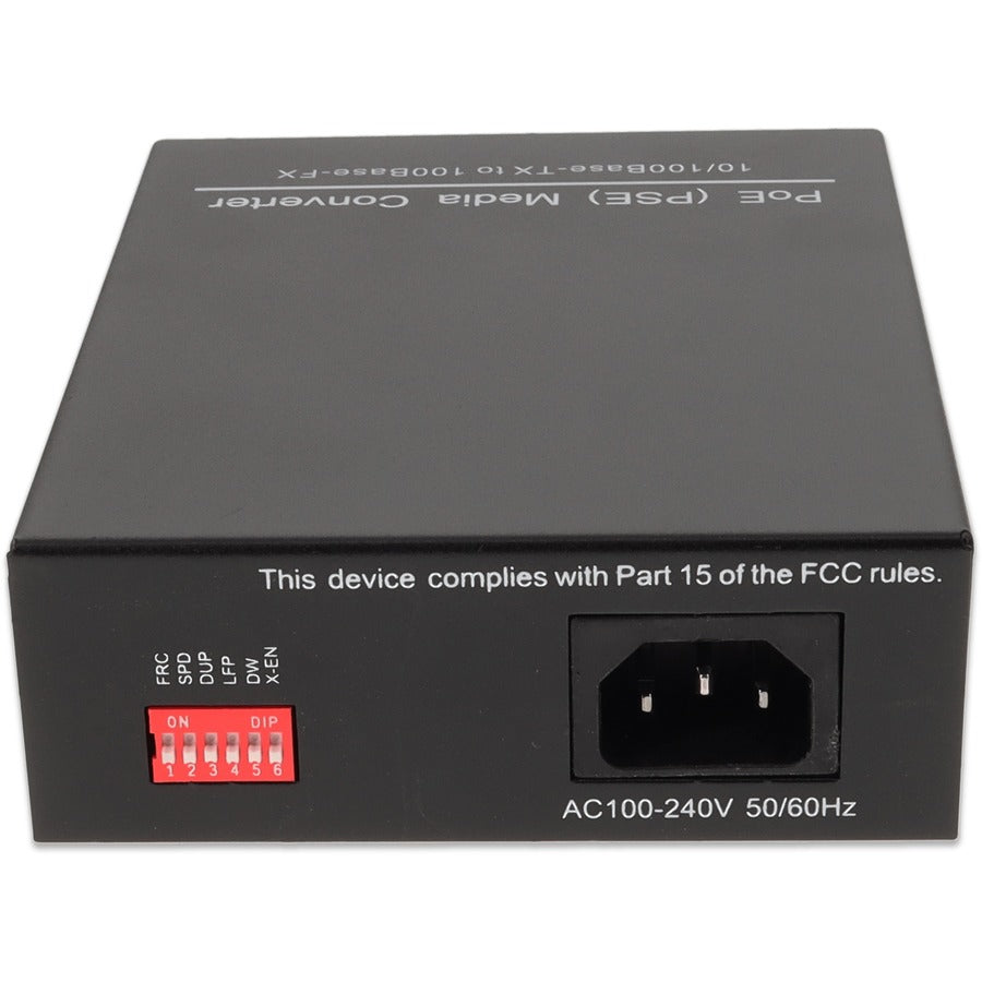 AddOn 10/100Base-TX(RJ-45) to 100Base-BXD(ST) BiDi SMF 1550nm/1310nm 20km POE Media Converter