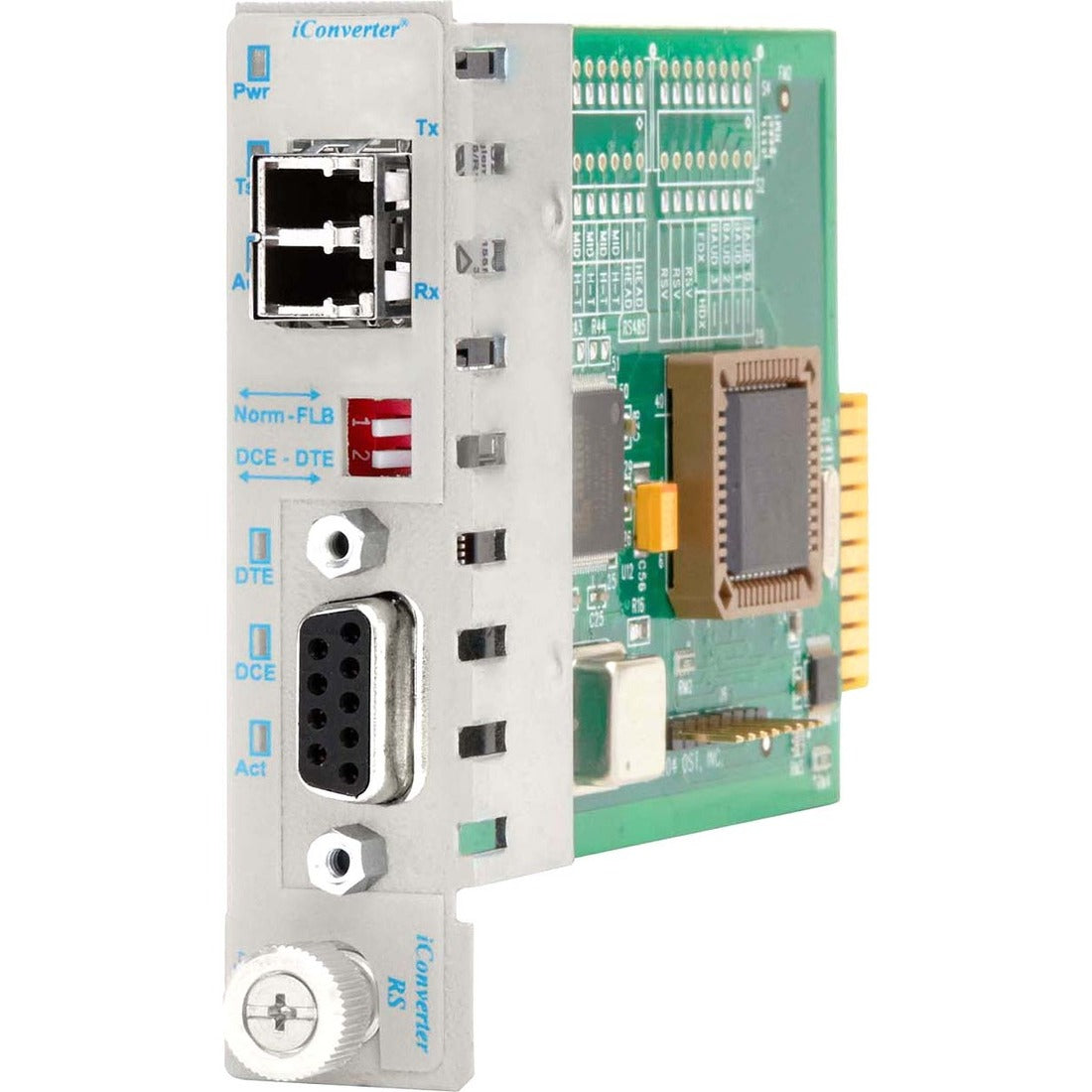 iConverter RS-422/485 Serial to Fiber Media Converter DB-9 LC Multimode 5km Module