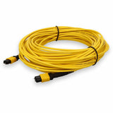 AddOn 15m MPO (Male) to MPO (Male) 12-Strand Yellow OS2 Straight Fiber OFNR (Riser-Rated) Patch Cable