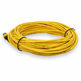 AddOn 15m MPO (Male) to MPO (Male) 12-Strand Yellow OS2 Straight Fiber OFNR (Riser-Rated) Patch Cable