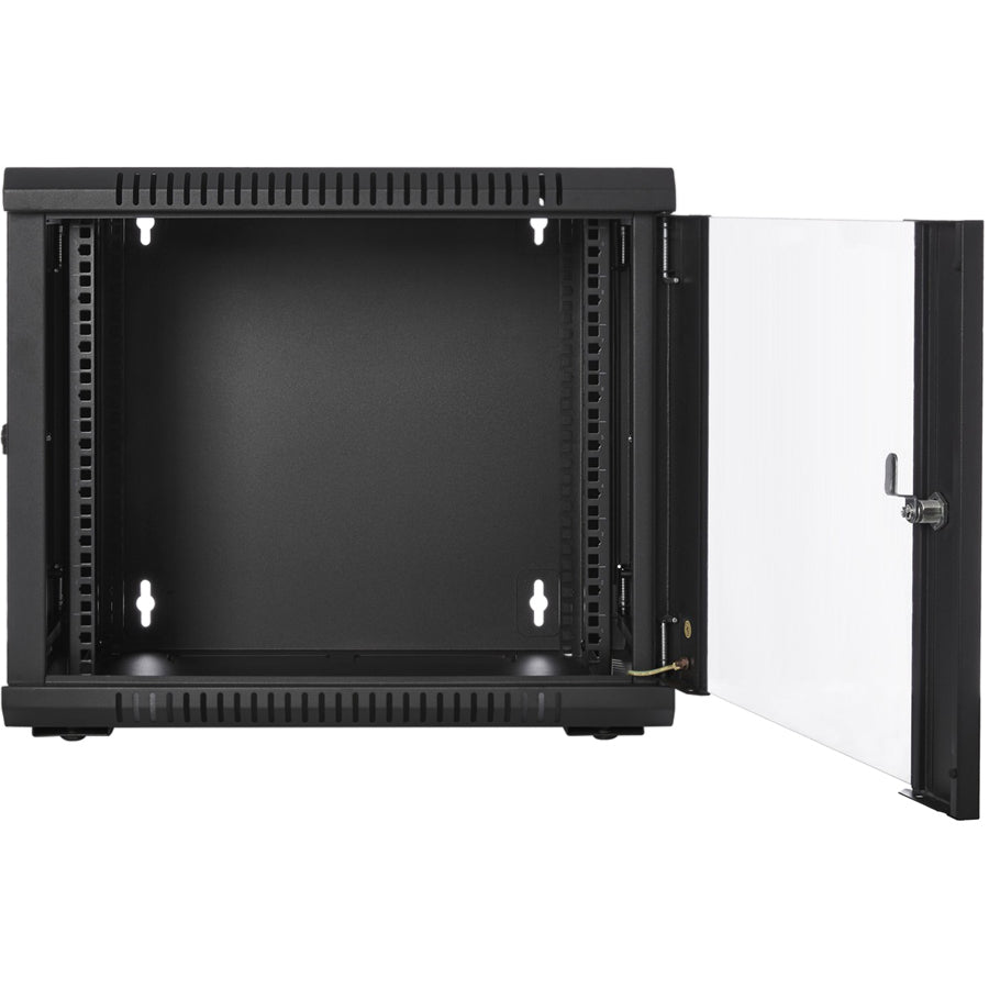 V7 9U Rack Wall Mount Glass Door Enclosure