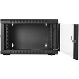 V7 6U Rack Wall Mount Glass Door Enclosure