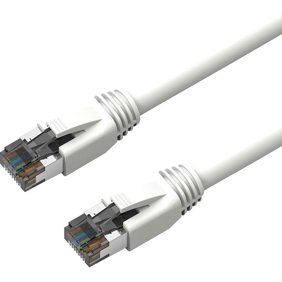 Axiom 7FT CAT8 2000mhz S/FTP Shielded Patch Cable Snagless Boot (White)