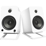 Kanto S6W Tilted Desktop Speaker Stands for Large Speakers - White (Pair)