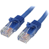 StarTech.com 1 ft Blue Cat5e Snagless RJ45 UTP Patch Cable - 1ft Patch Cord