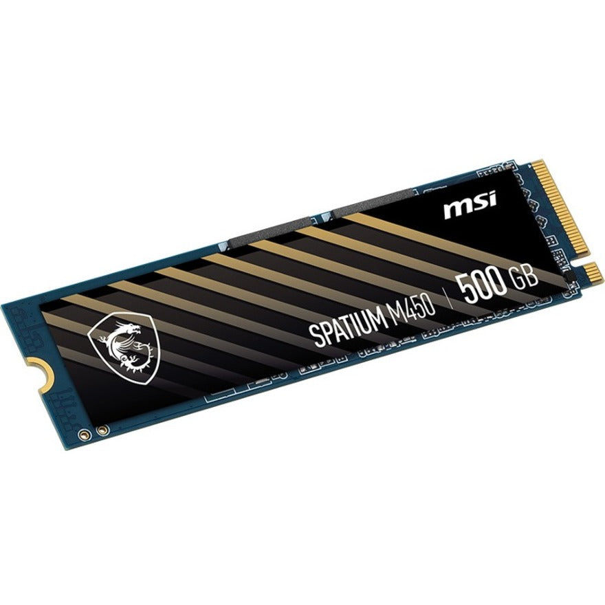 MSI SPATIUM M450 500 GB Solid State Drive - M.2 2280 Internal - PCI Express NVMe (PCI Express 4.0 x4)