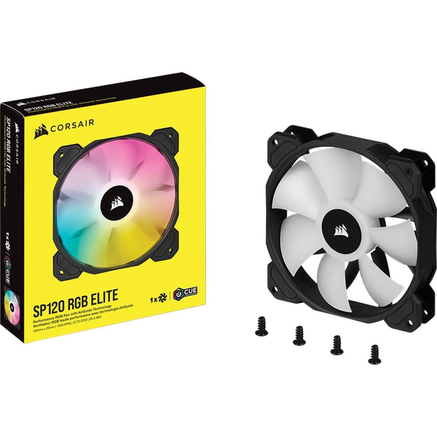 Corsair iCUE SP120 RGB Elite Performance 120mm PWM Fan - Single Pack - 1 Pack