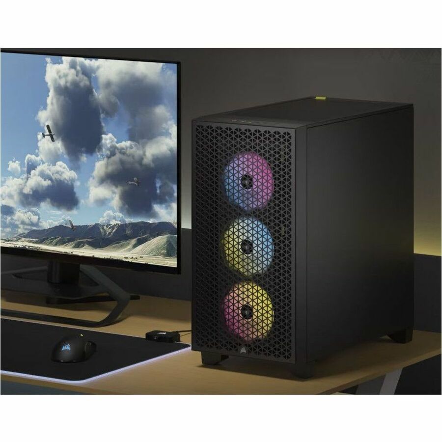 Corsair 3000D RGB AIRFLOW Mid-Tower PC Case - Black