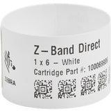 Zebra Wristband Polypropylene 1 x 11in Direct Thermal Zebra Z-Band Direct Red HC100