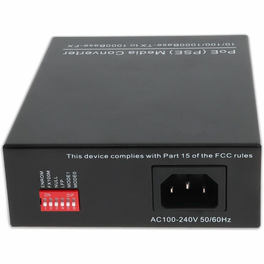 AddOn 10/100/1000Base-TX(RJ-45) to 1000Base-BXU(SC) BiDi SMF 1310nm/1550nm 20km POE Media Converter