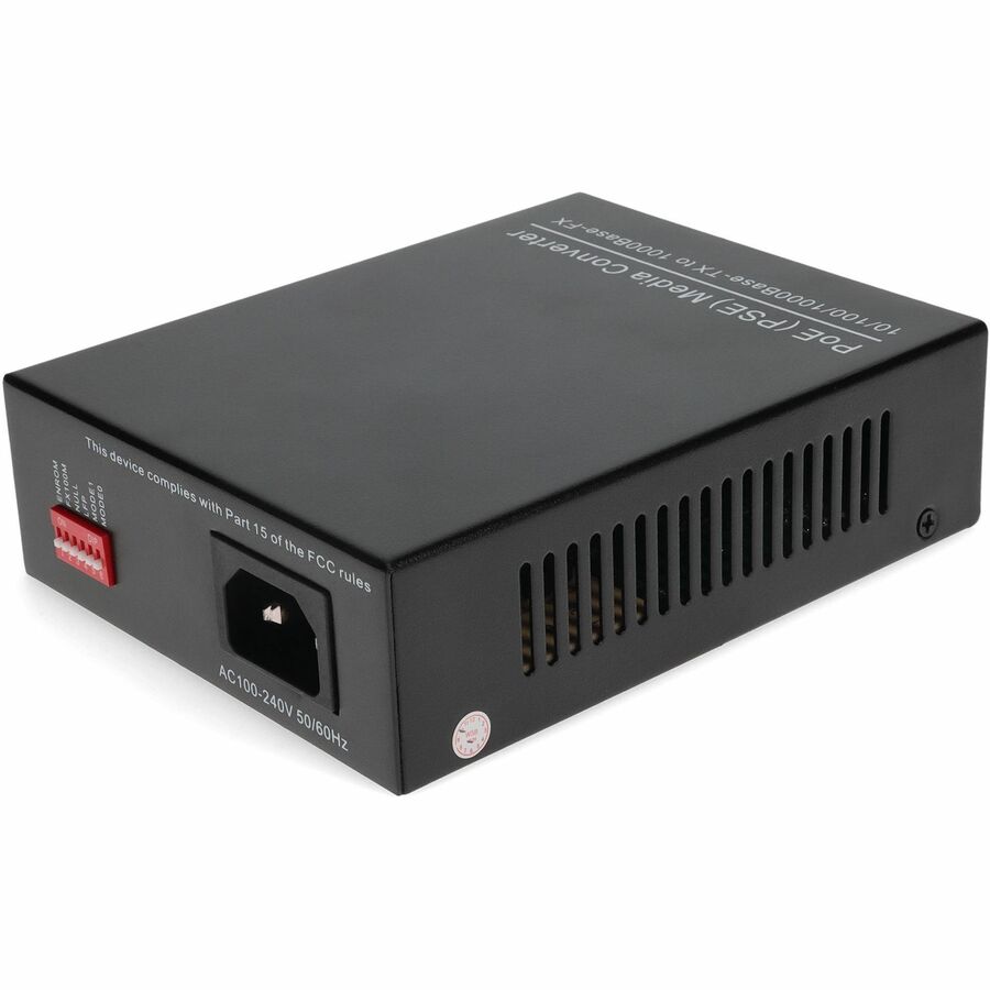 AddOn 10/100/1000Base-TX(RJ-45) to 1000Base-BXU(SC) BiDi SMF 1310nm/1550nm 20km POE Media Converter