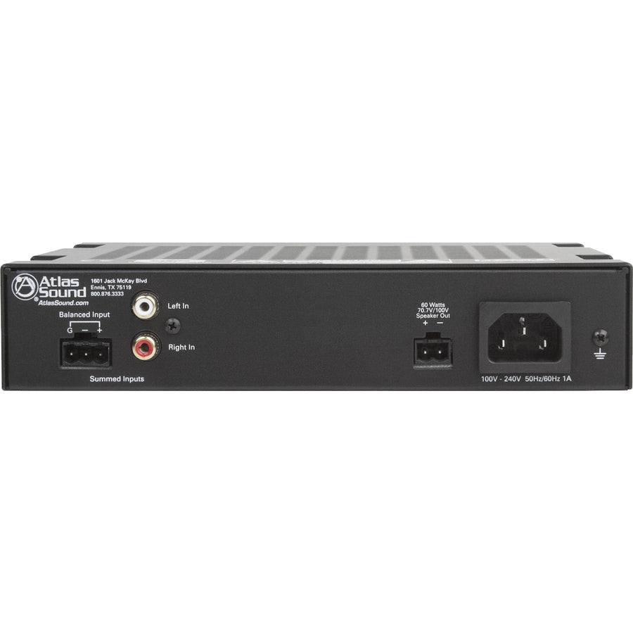 AtlasIED PA60G Amplifier - 60 W RMS - 1 Channel - Black