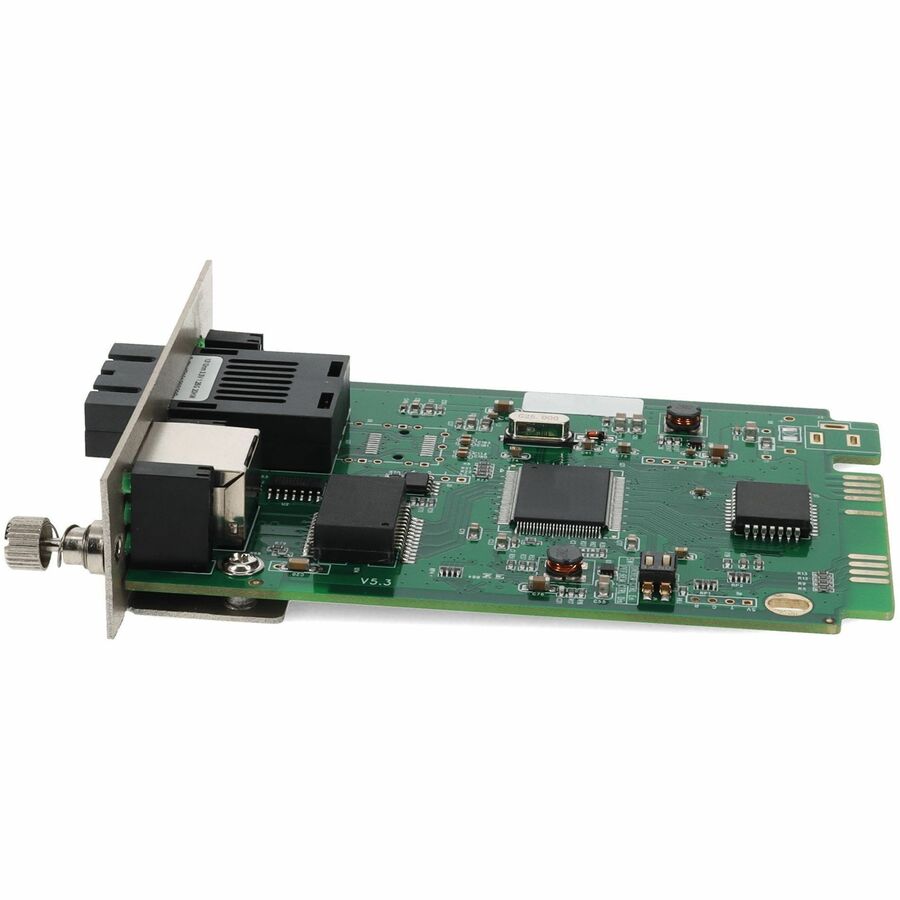 AddOn 10/100/1000Base-TX(RJ-45) to 1000Base-LX(SC) SMF 1310nm 20km Media Converter Card for our rack or Standalone Systems