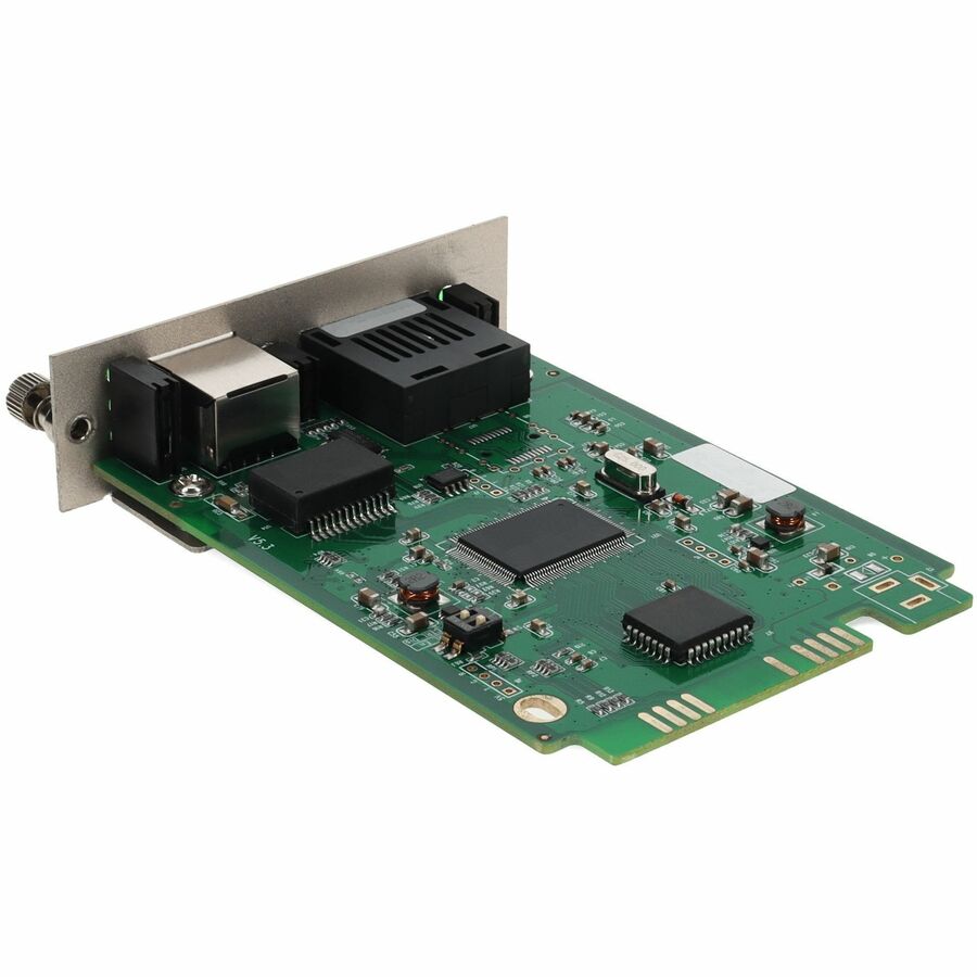 AddOn 10/100/1000Base-TX(RJ-45) to 1000Base-LX(SC) SMF 1310nm 20km Media Converter Card for our rack or Standalone Systems