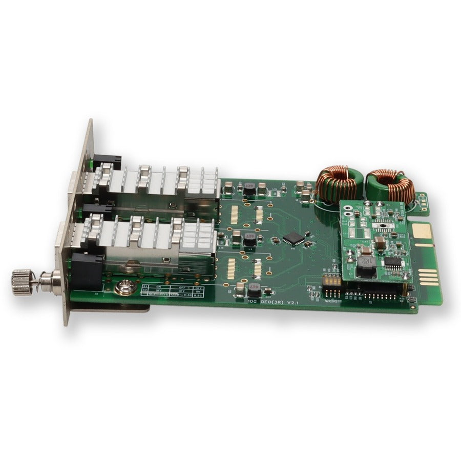 AddOn 10G OEO Converter (3R Repeater) with 2 Open SFP+ Slots Media Converter Card for our rack or Standalone Systems