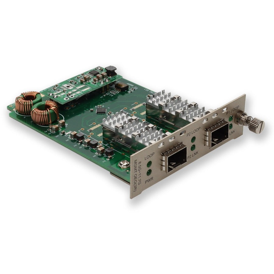 AddOn 10G OEO Converter (3R Repeater) with 2 Open SFP+ Slots Media Converter Card for our rack or Standalone Systems