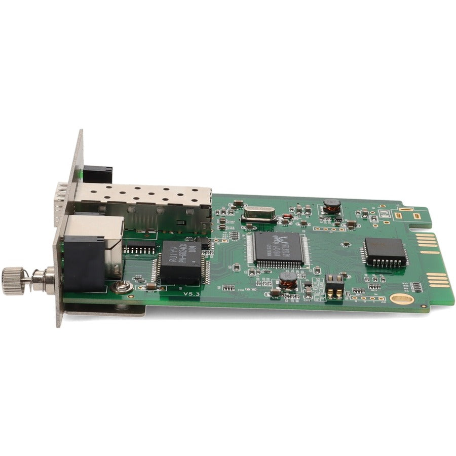 AddOn 10/100/1000Base-TX(RJ-45) with Open SFP Slot Media Converter Card for our rack or Standalone Systems