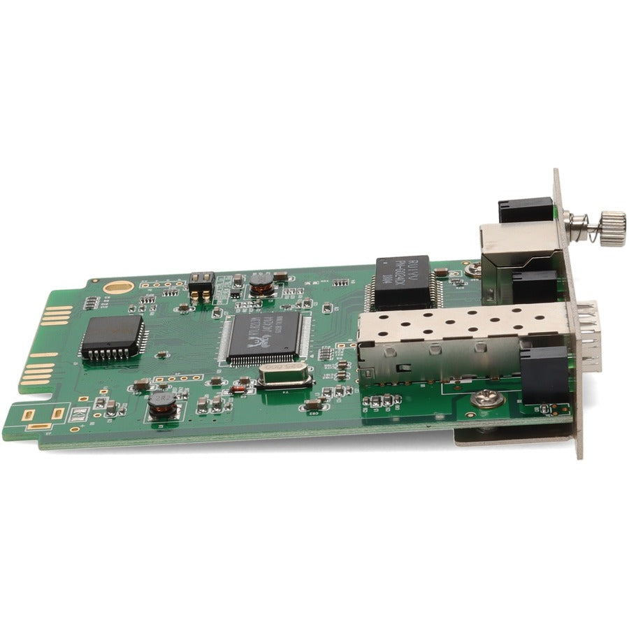 AddOn 10/100/1000Base-TX(RJ-45) with Open SFP Slot Media Converter Card for our rack or Standalone Systems