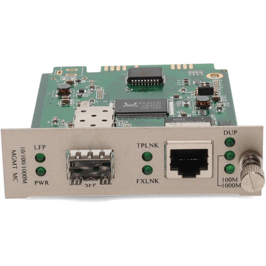 AddOn 10/100/1000Base-TX(RJ-45) with Open SFP Slot Media Converter Card for our rack or Standalone Systems