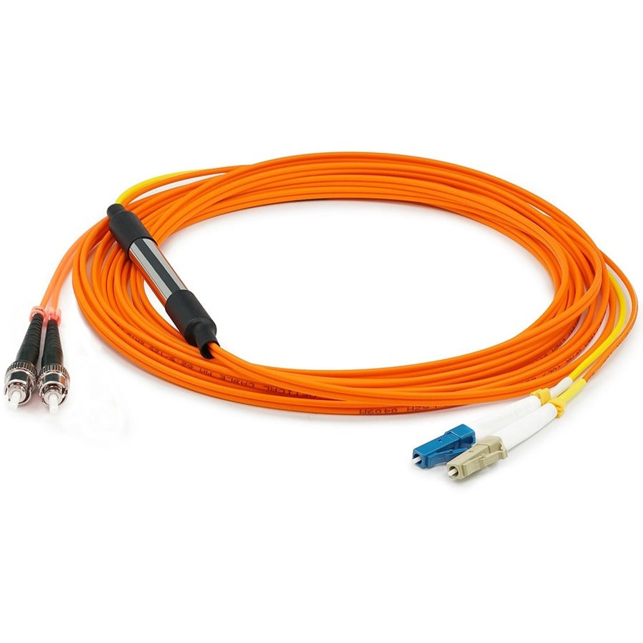 AddOn 1m LC (Male) to ST (Male) Orange OM2 & OS1 Duplex Fiber Mode Conditioning Cable